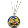 sicilia bedda - Diffusore per Ambienti Profumatore con Bastoncini in Ceramica di Caltagirone - Sfera Moderna Diametro 8 CM (Maioliche Blu)