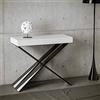 itamoby Consolle Allungabile in Legno e Ferro H77x40x90/300cm Diago Bianco Frassino Classica