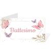 Gicaprice Bigliettini Battesimo Bomboniere Personalizzati con Stampa Inclusa | Bigliettini Confetti Battesimo Personalizzato | Bigliettini Bomboniere Stampati | Eventi | Feste (20 Bigliettini - Modello 6)