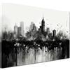 ARTEDinoi Quadro Moderno Stampa su Tela USA New York Astratto Bianco e Nero Canvas Dimensione 120x80x2cm