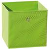 Inter Link - Contenitore pieghevole - Porta oggetti pieghevole - Scatola in tessuto pieghevole - Contenitore per divisori o scaffali - 32 x 32 x 32 cm - Con foro per le dita - Winny - Verde