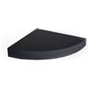 Gicos Mensola angolare da parete pensile scaffale in legno mdf da muro colore nero 24 * 24 * 4 cm DOU-789540