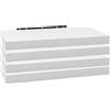 WOLTU Mensola da Parete/Muro, Mensola in Legno MDF, Bianca, Set di 4, per Cucina, Bagno, Soggiorno, RG9372ws-4