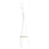 HOMCOM Appendiabiti da Terra di Design, Appendiabiti Verticale Moderno, Attaccapanni da Terra, per Ingresso, Elegante, 3 Aste, 9 Ganci, 45x45x180cm, Bianco