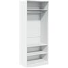 vidaXL Armadio Bianco 80x50x200 cm in Legno Multistrato, mobile portaoggetti, guardaroba, mobile per camera da letto, armadietto portaoggetti