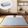 EMOOR Materasso Futon Ibrido Pieghevole 140 x 195 cm Grigio, Schiuma di Uretano ad Alta Resilienza 150N con Fodera Imbottita Lavabile Completo Materassino Tatami
