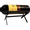 Generic Portabottiglie singolo - 16,5 x 11 x 9 cm, supporto orizzontale per bottiglie di champagne, espositore decorativo in metallo, organizer compatto da tavolo per gli amanti del vino