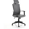Tomasucci Torrent Poltrona da Ufficio, Pelle Sintetica, Grigio, H 121/131 x 61 x 61 cm