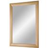 FRAMO Trend 35 - Specchio da parete con cornice (oro lavato), specchio su misura con barra in legno MDF da 35 mm - cornice con specchio e dorso stabile con ganci, Oro lucidato, 45 x 75 cm (Außenmaß)