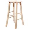 okAffareFatto di Zimbardi Costanza OKAFFAREFATTO MADDALONI Sgabello con seduta rotonda h 67 cm grezzo da verniciare gamba a sciabola