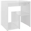 vidaXL Comodino Bianco Lucido 40x30x40 cm in Truciolato