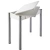 MOMMA HOME - Tavolo da Cucina - Modelo Ribeta - Bianco - Misure 80 x 40/80 x 76 cm - Apertura a Libro - Materiale in Legno Laminato MDF e Struttura in Metallo