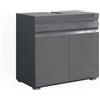 Vicco Mobile sottolavabo per bagno Fredd, Antracite lucido, 60 x 56 cm | a parete con due ripiani interni regolabili