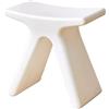 MinHuianG Sgabello Basso in Plastica Creativa, Sgabello per Doccia da Bagno Antiscivolo Impermeabile, Comodo Sedile per Scarpe a Cambio Forte per Soggiorno Cucina Camera da Letto, 43,5×24×41,5 cm,Bian