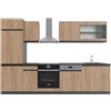 Vicco Cucina componibile R-Line, Rovere dorato/antracite, 300 cm Forma a J, con moduli posizionabili variabilmente e piedini regolabili in altezza