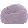 icon Classico Poltrona Sacco, Lilla, Velluto a Coste, Pouf Poltrona con Riempimento Incluso, Pouf Sacco, Camera da Letto, Soggiorno, Mobili Soggiorno