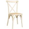Biscottini Sedia Cucina Vintage legno di frassino L42xPR43xH88 - Sedie sala da pranzo - Sedie cucina - Sedie sala da pranzo legno - Sedie da soggiorno seduta in rattan Cross (Bianco)