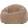 icon Classico Poltrona Sacco, Marrone Moka, Velluto a Coste, Pouf Poltrona con Riempimento Incluso, Pouf Sacco, Camera da Letto, Soggiorno, Mobili Soggiorno