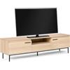 IDMarket - Porta TV SEATTLE da 180 cm con contenitori dal design industriale