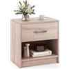 GIANTEX Comodino con Cassetto, Comodino Moderno con Cassetto Scorrevole, Ripiano Aperto, Pattini Antiscivolo, 38,5 x 28 x 40,5 cm, 7 Colori