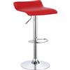 Totò Piccinni Sgabello Bar NEVADA girevole 360° regolabile in altezza (Rosso, 1 Pz)