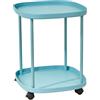 Generic Tavolino Da Salotto Moderno Con Ruote 2-3 Piani Tavolino Divano Tavolo Da Letto Salvaspazio，Tavolino Quadrato(Blue,43 * 43 * 54cm)