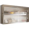 YSPZDQ Pensile Cucina a Parete con Ante Scorrevoli, Mobile Sospeso in Acciaio Inossidabile Facile da Pulire, Montaggio Semplice Max 25kg per Cucina, Soggiorno, Bagno, Garage(100 x 35 x 70cm)