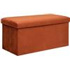 ATMOSPHERA CREATEUR D'INTERIEUR - Pouf Doppio Pieghevole in Velluto Lilou 76x38cm Ambra