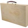 COHEALI Cassette Legno Leggera Valigetta Porta Colori in Legno Maniglia | Portatile, Chiusure Sicure, Struttura Robusta, Uso Quotidiano, Colore Cachi, un Pezzo