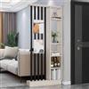XDOPIRRS Paravento a colonna pavimento a soffitto,divisore per stanze,paravento per ingresso con colonna da pavimento a soffitto(con mensola di stoccaggio),divisore in listelli di legno per ingresso decorativo