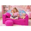 Pro Cosmo Divano letto pieghevole per bambini con funzione letto Perfetto per giocare e dormire - Con materasso, cuscino e pouf sfoderabili - 98x168x59 cm (H4) Rosa - Sirena