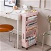 Generic Carrello portautensili con rotelle, a 5 ripiani, per studio, scuola, camera da letto, ufficio, aula e biblioteca, soluzione versatile per la stanza dei bambini