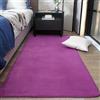 Generic Tappeto Salotto Pelo Corto Monocolore Design Moderno Antiscivolo Facile da Pulire Tappetino Morbido di Grandi Dimensioni per Soggiorno, Camera da Letto, Sala(Purple,160x230cm)