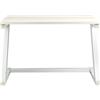 HUOLE Scaffalatura Mobile Scaffale Porta Microonde Struttura in Metallo con Ripiano in Legno MDF Organizer Mensola per Utensili Strumenti Cucina Design Moderno-57 * 38 * 38 cm Z-Bianco