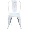 milani home - Set Di 2 Sedie In Metallo Di Design Moderno Industrial Vintage Ossidato Per Sala Da Pranzo Bar Ristorante Soggiorno - Bianco