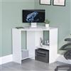 Vida Designs Hetton 3331107 - Scrivania angolare per computer, 2 ripiani, casa, ufficio, laptop, PC, bianco, 76 x 70 x 100 cm