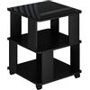 Vicco Tavolino Velito, Nero, 50 x 50 cm | con ruote per un posizionamento flessibile negli ambienti domestici