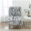 MPMPM Coprisedie morbide stampate senza braccioli, coprisedie sfoderabili lavabili, coprisedie stampati, copridivano, foglia, solo copridivano(Zebra Print)