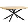 HOMN LIVING Tavolo da Pranzo allungabile Palermo Effetto Rovere, 140-180 cm (Lunghezza) 80 cm (profondità) 75 cm (Altezza)