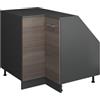 Vicco Mobile cucina angolare per sottotetto R-Line, Grigio nobile, 75.6 cm con 1 porta, carcassa dell'armadio profondità 60 cm, per la libera combinazione all'interno di sistemi cucina modulari