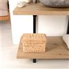 wohnfreuden Scatola portaoggetti con coperchio, rettangolare, in giacinto d'acqua, cestino per il bagno, taglia: S