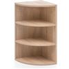 WOHNLING Scaffale Angolare 30x30x60 cm Sonoma, Mensola 3 Scomparti | mensola sospesa per la angolo, mensola da parete sospesa alta, scaffale in legno per libri e decorazioni