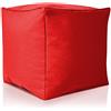 Green Bean© Sgabello a sacco 40x40x40cm con imbottitura in perle EPS Pouf Cuscino Poggiapiedi per poltrona a sacco Cuscino per pavimento bambini e adulti solleva le gambe siediti Rosso