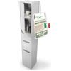 CDF Armadio da Bagno Alto largh. 30 cm Colonna Bagno Mobiletto Portaoggetti Stretto Ripiani e Scomparti per Piccoli Spazi, Cosmetici Moderno Mobile Salvaspazio Bianco 30x30x170 cm