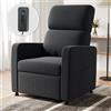 Devoko Poltrona Relax Elettrica, Ergonomica Reclinabile 90°-165°, Poltrona Reclinabile con Schienale e Poggiapiedi Regolabile, Poltrone per Soggiorno/Ufficio, con Tasconi Laterali, Grigio