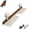 Generisch Mensola a ventosa in noce per bagno e cucina, sospesa a parete sopra rubinetto, organizer in legno rimovibile, montaggio senza fili, per doccia, lavandino, vasca (Bianco 70 cm)