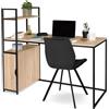 IDMarket - Scrivania libreria XXL con armadietto, design industriale DETROIT