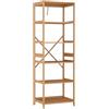 Vicco Scaffale Novaro, Bambù, 48.3 x 140.3 cm con 6 scomparti, adatto per riporre libri, documenti e oggetti decorativi