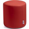 Avalon - Pouf Poggiapiedi Rigido CILINDRO Mamba Ignifugo Classe 1IM in Ecopelle Nautica, Puff Poggiapiedi, Seduta da Interno ed Esterno, Professionale Comodo Impermeabile, Made in IT(35cm-Rosso scuro)