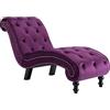 vidaXL chaise longue, sedia a sdraio, poltrona rilassante, in velluto, colore viola
